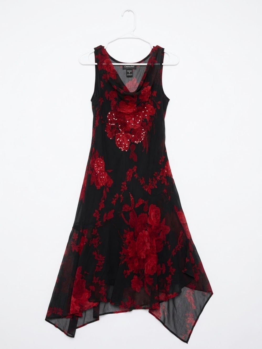 Red Floral Dress - Connected Apparel